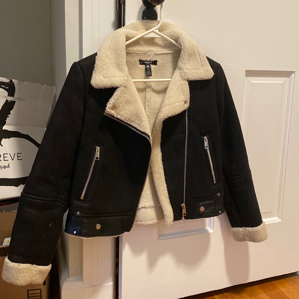Faux Leather Kids Small Jacket